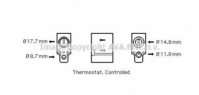 AVA QUALITY COOLING cn1221 -  Расширительный клапан, кондиционер
